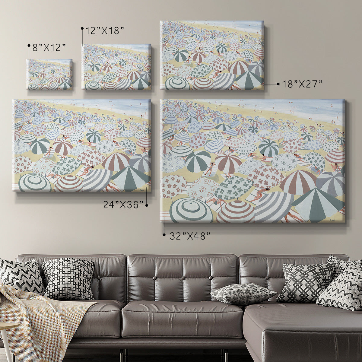 Subtle Beach Premium Gallery Wrapped Canvas - Ready to Hang