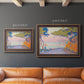 Pointillist coastal seascape by Paul Signac in an ornate bronzed mahogany wood frame shown in multiple size options.