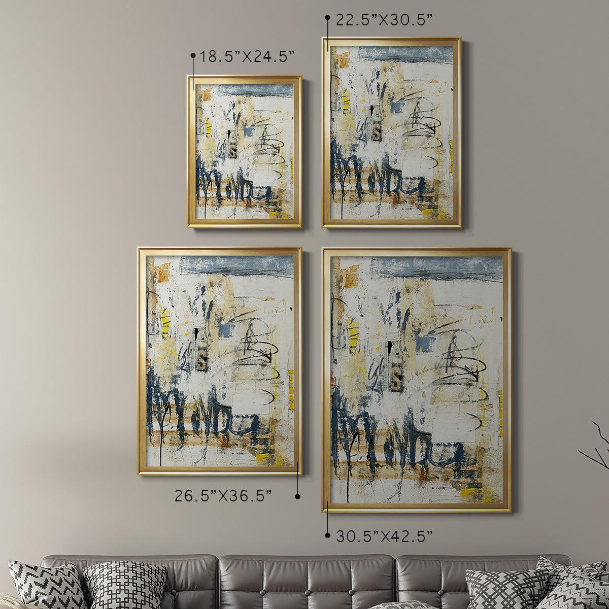 Urban Revival - Modern Framed Canvas Print