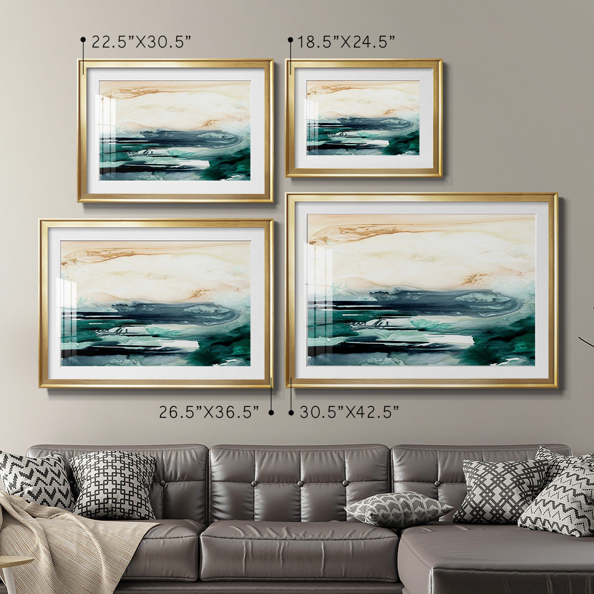 Sea Foam Flow II - Modern Framed Art Print