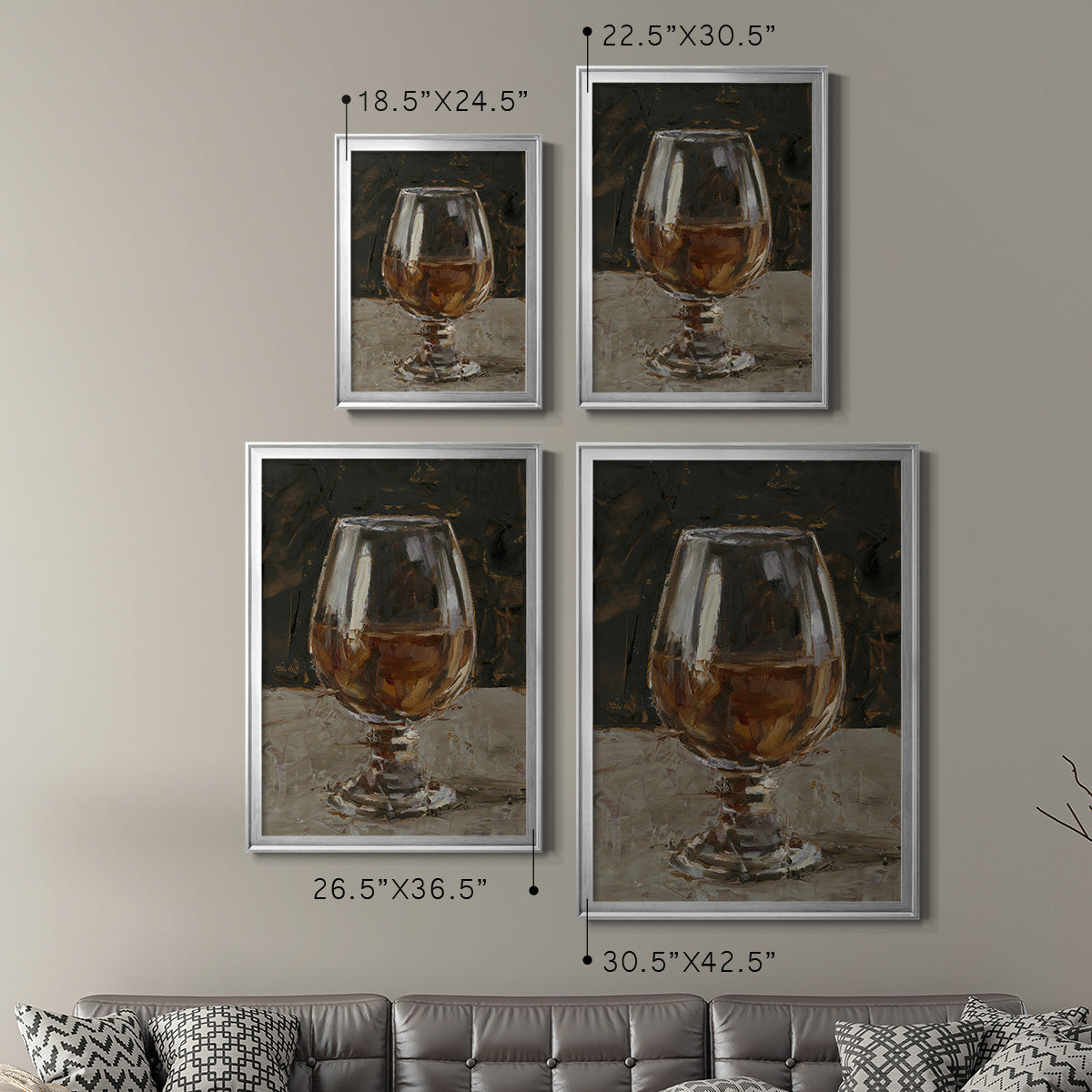 The Hard Stuff III - Modern Framed Canvas Print