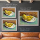 Impressionist still life with lemons by Vincent van Gogh in an ornate weathered white frame shown in multiple size options.