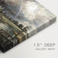 Canvas art print of a close view of cathedral and landscape elements, highlighting texture and gallery-wrapped edges