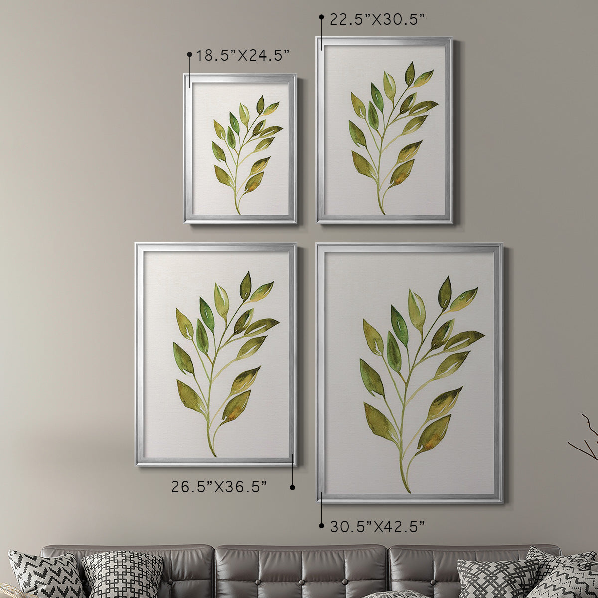 Single Twig I - Modern Framed Canvas Print