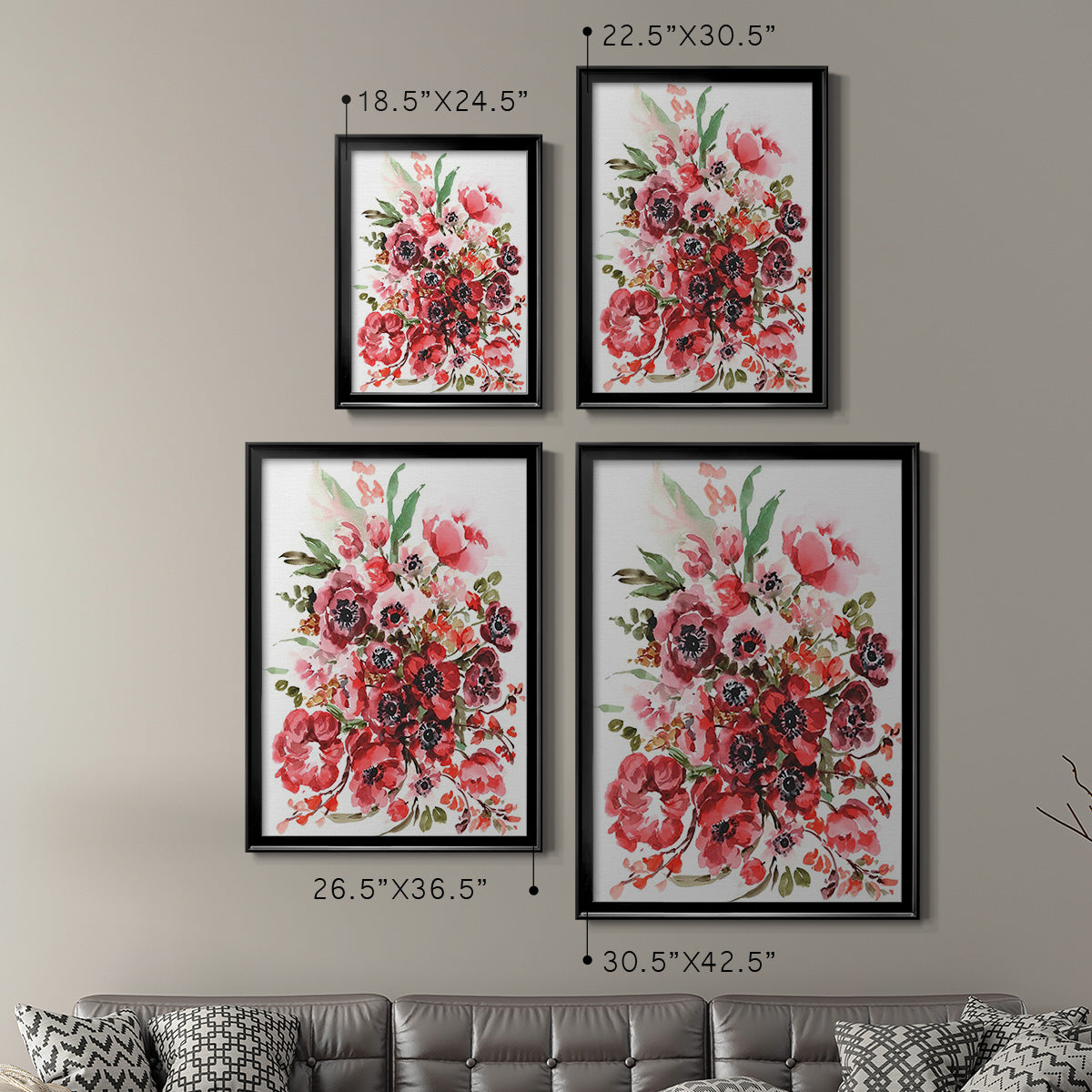 Icelandic Poppies II - Modern Framed Canvas Print