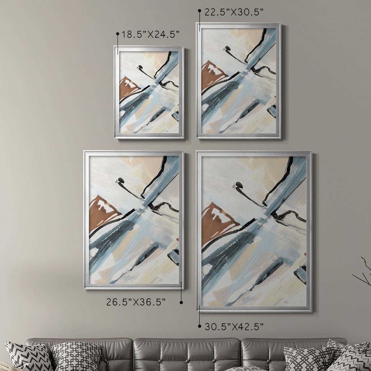 Dancing Wind Revisit I - Modern Framed Canvas Print