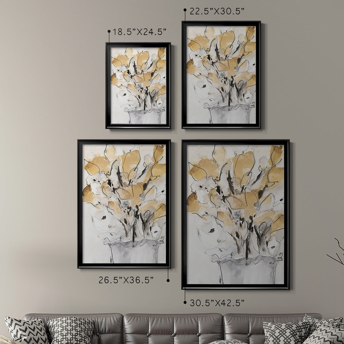 Seasonal Gatherings I - Modern Framed Canvas Print