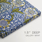 Canvas art print of a repeating pattern of birds and plants intertwined in dense decorative layout, highlighting texture and gallery-wrapped edges