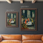 Classical historical painting of Alexander the Great by Donato Creti in an ornate bronzed mahogany wood frame shown in multiple vertical size options.