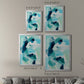 Teal Composition I - Modern Framed Canvas Print