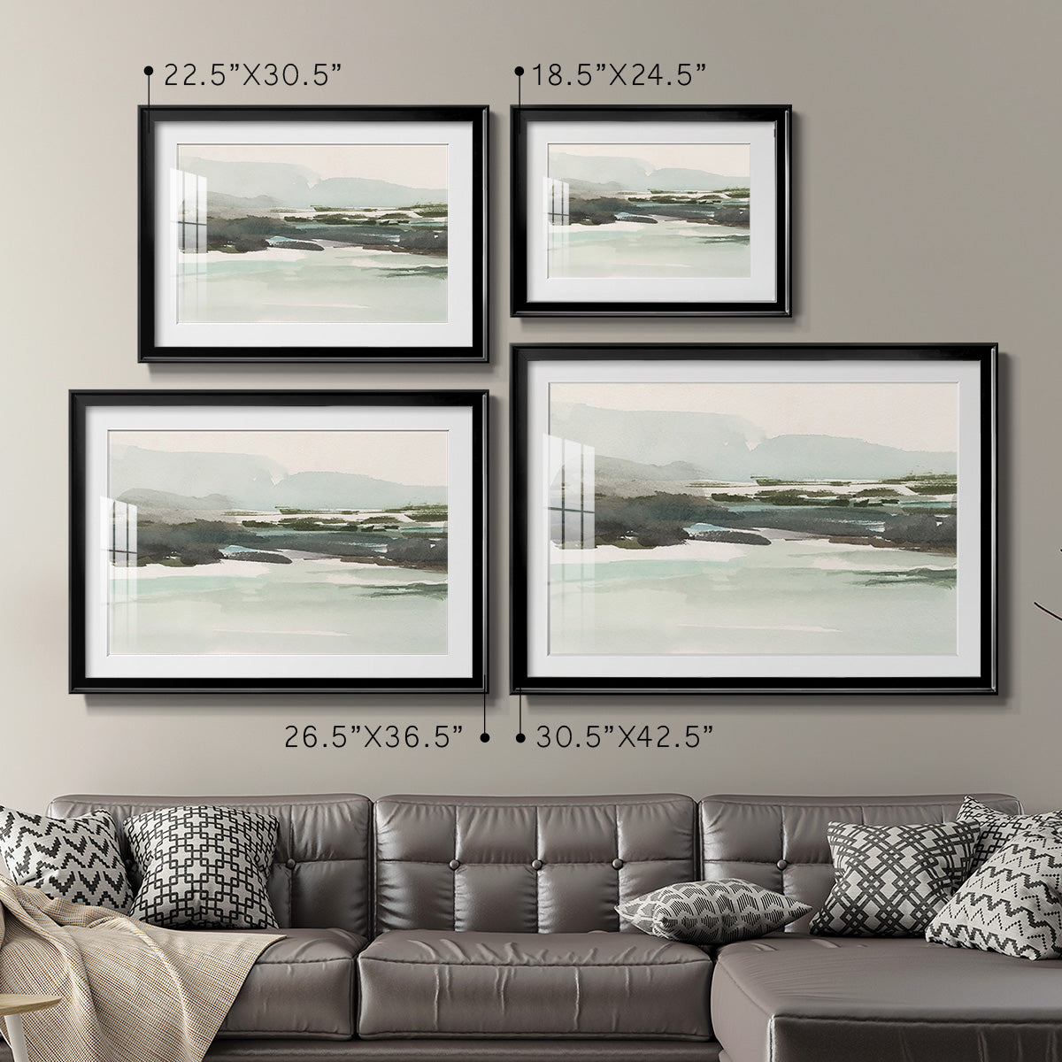 Turquoise Marsh I - Modern Framed Art Print