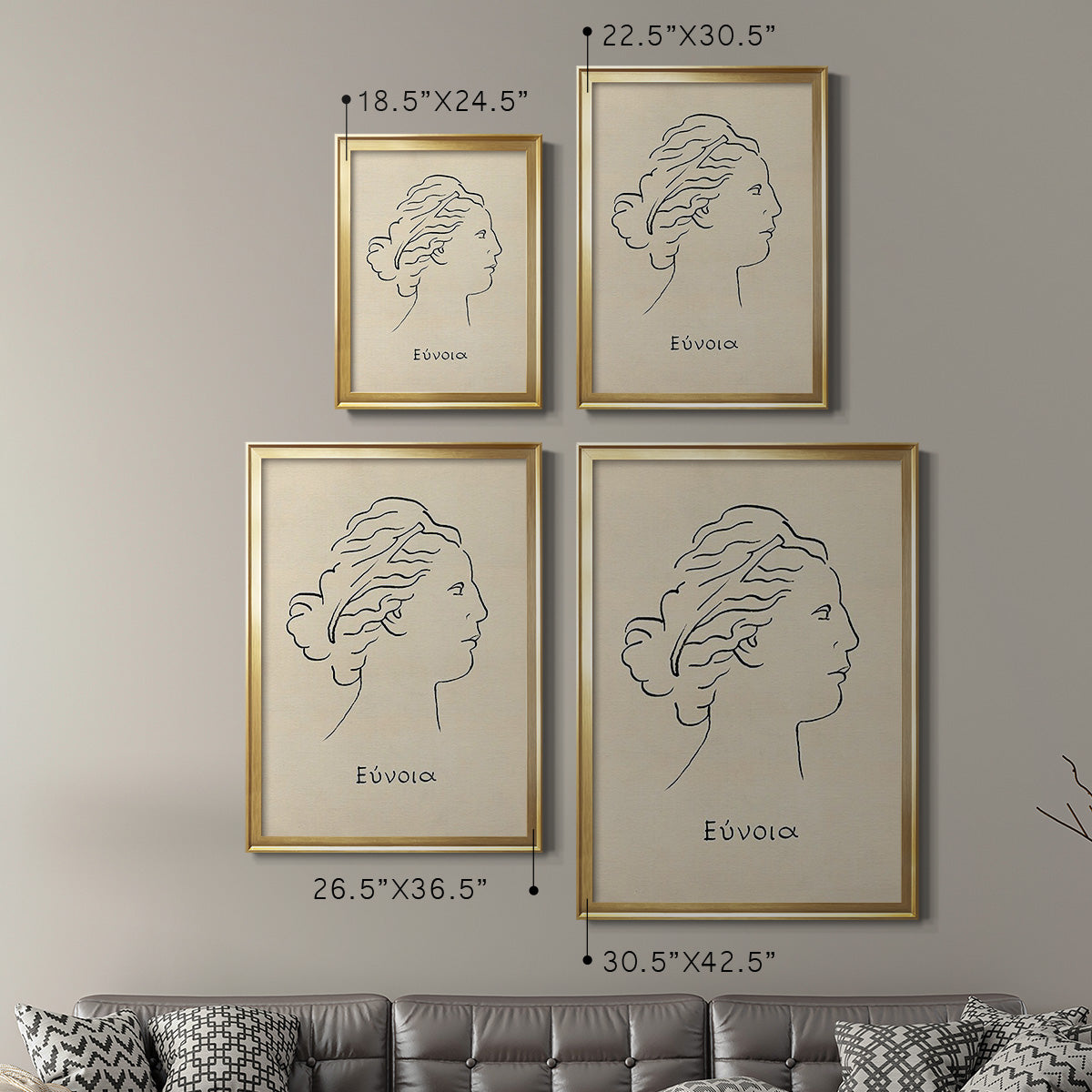 Greek Blessing I - Modern Framed Canvas Print