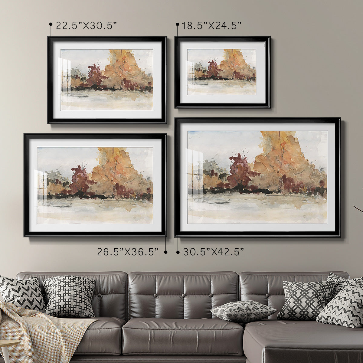 The Autumn View II - Modern Framed Art Print