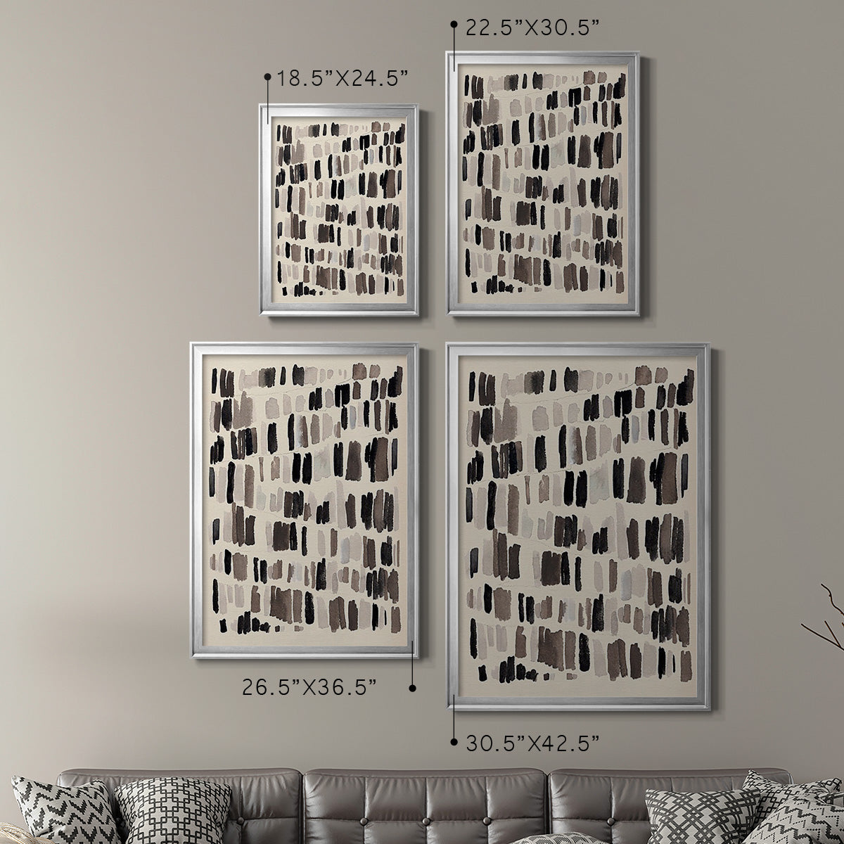 Chalk and Flint I - Modern Framed Canvas Print