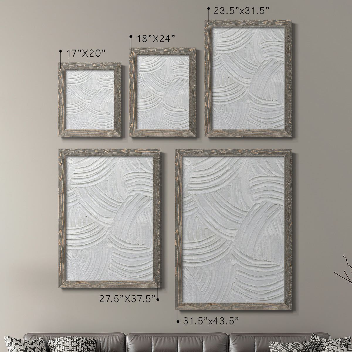 Sandstone Grooves I - Premium Framed Canvas 2 Piece Set - Ready to Hang