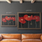 Poppy Trio I Premium Framed Canvas- Ready to Hang