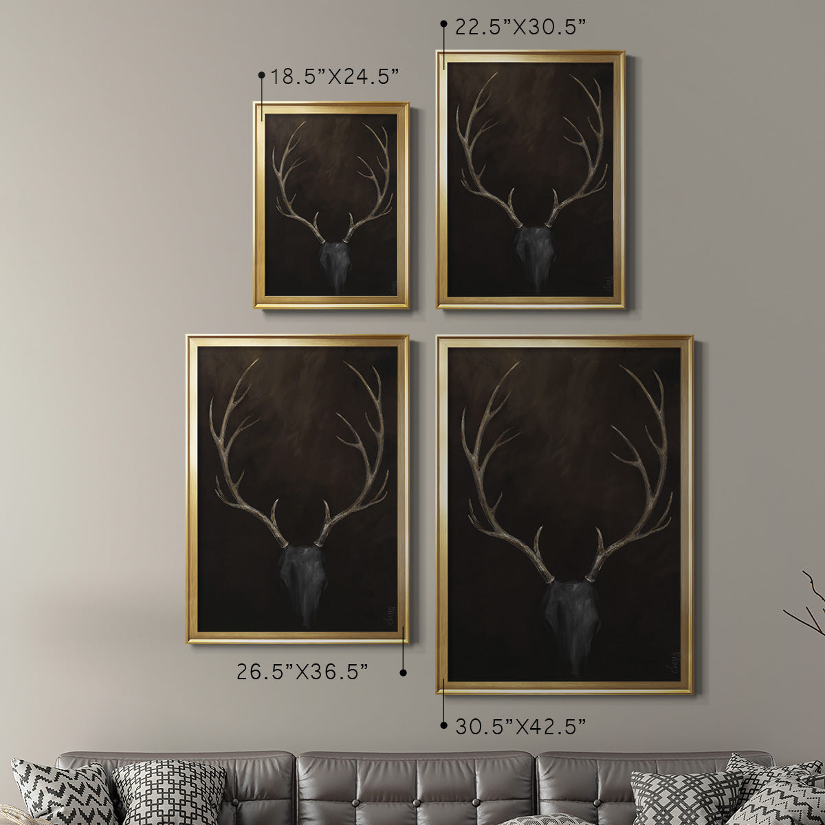 Buck - Modern Framed Canvas Print