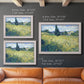 Green Wheat Field with Cypress - Ornate Framed Canvas Print
