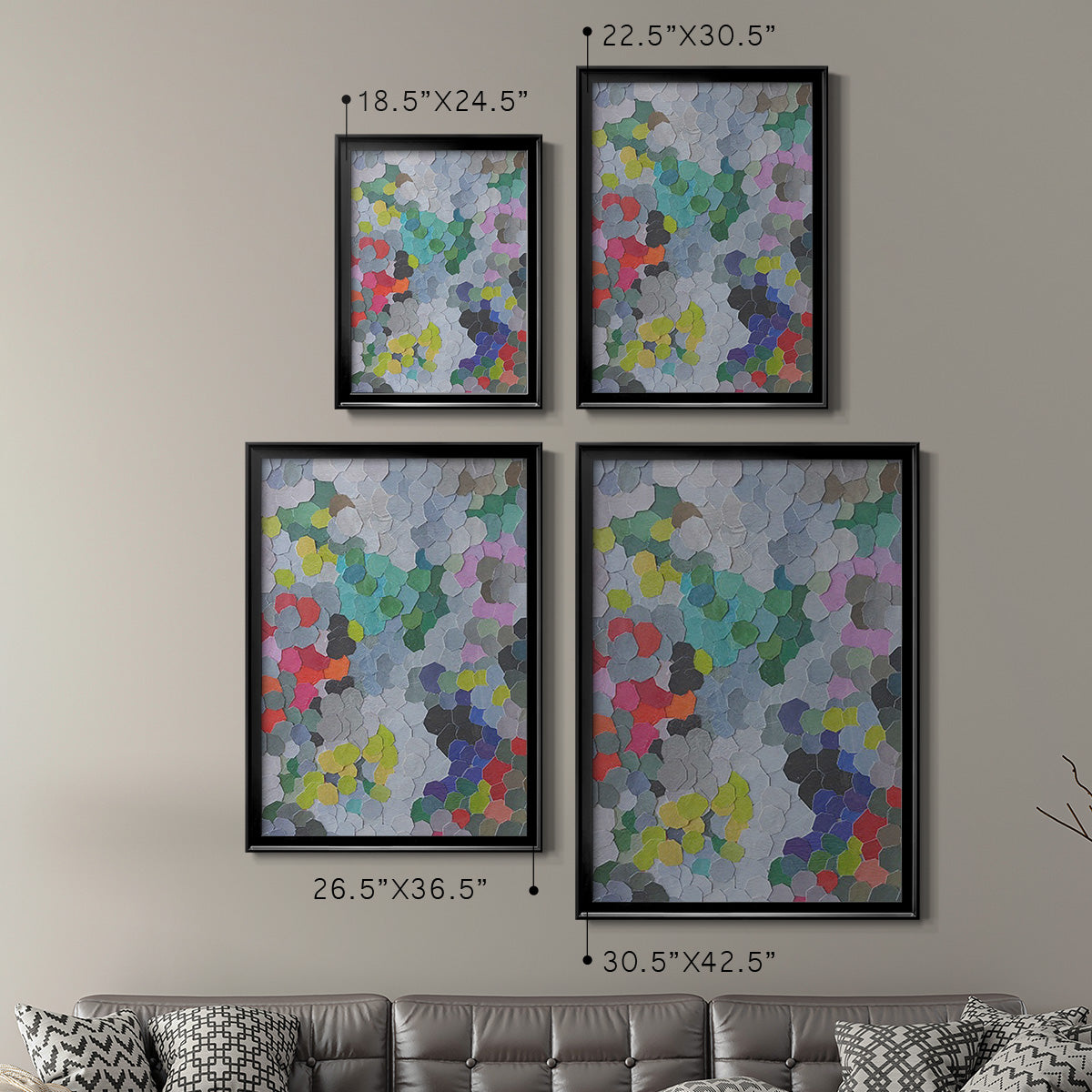 Buckingham Gardens - Modern Framed Canvas Print
