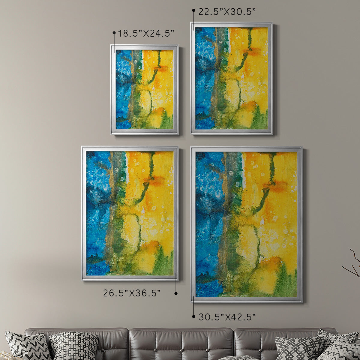 Aquatic Energy I - Modern Framed Canvas Print