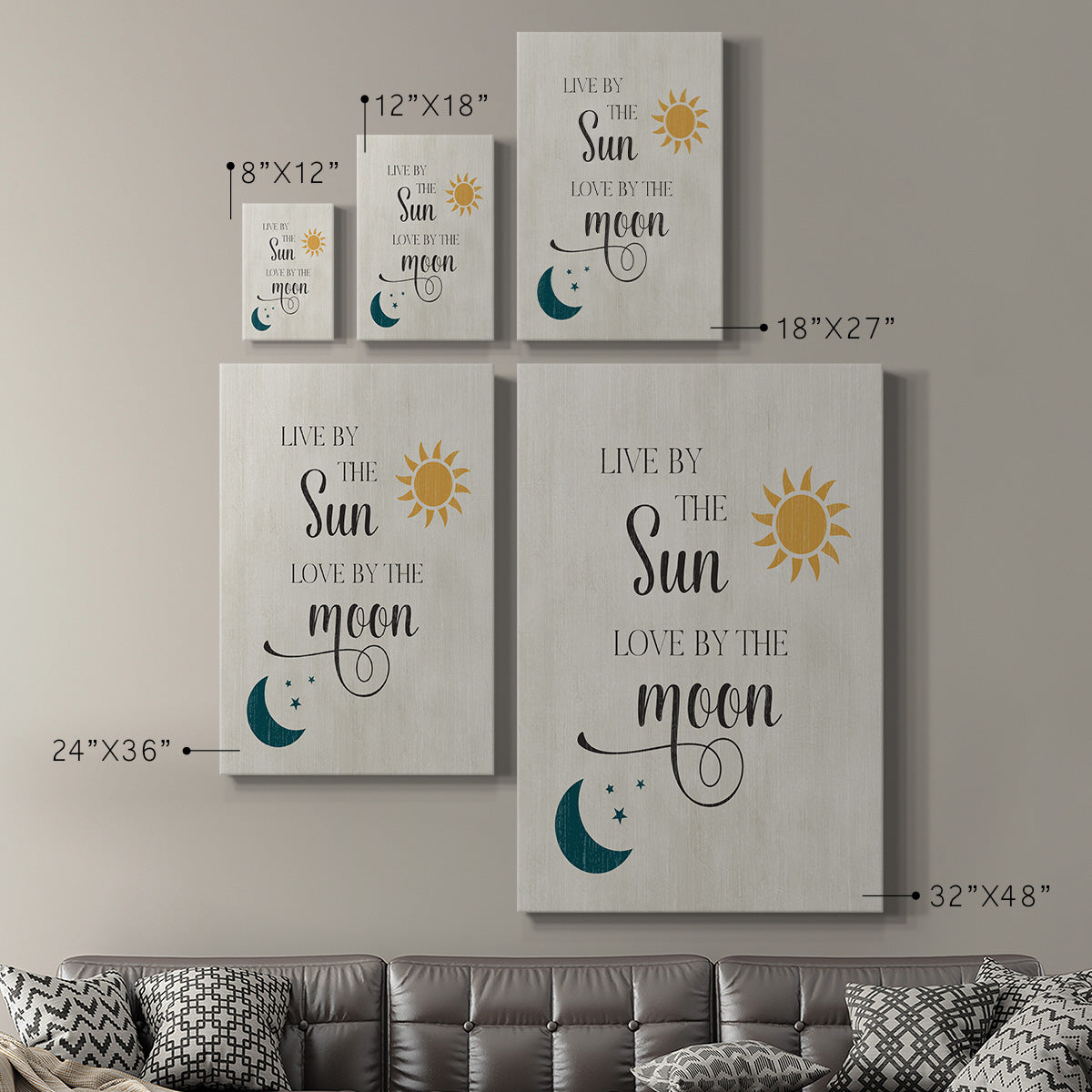 Sun and Moon Premium Gallery Wrapped Canvas - Ready to Hang