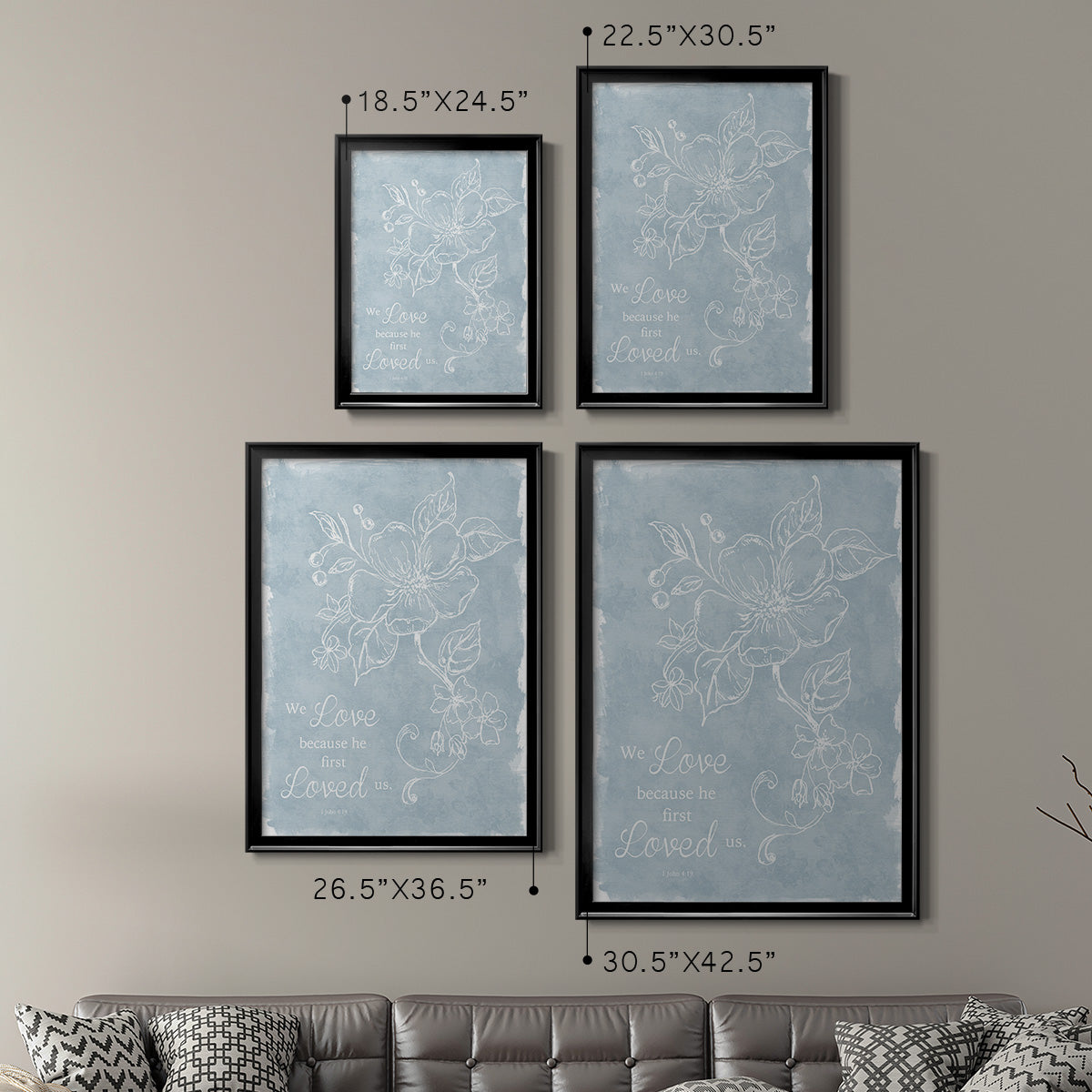 Loved Us First - Modern Framed Canvas Print