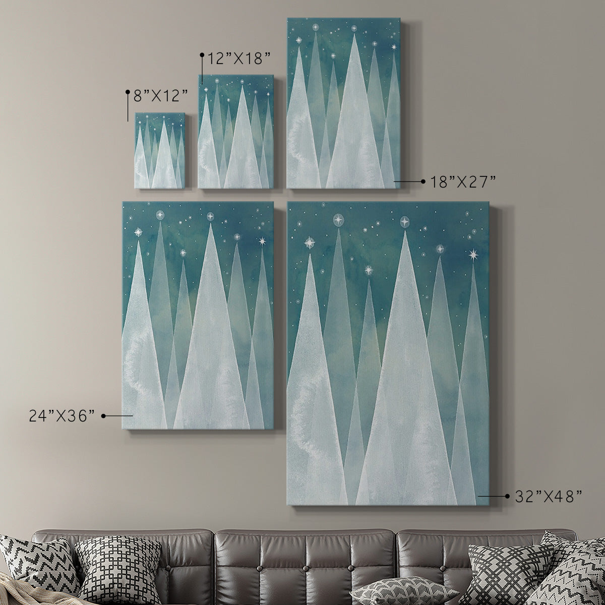 Mod Evergreens I - Canvas Art Print