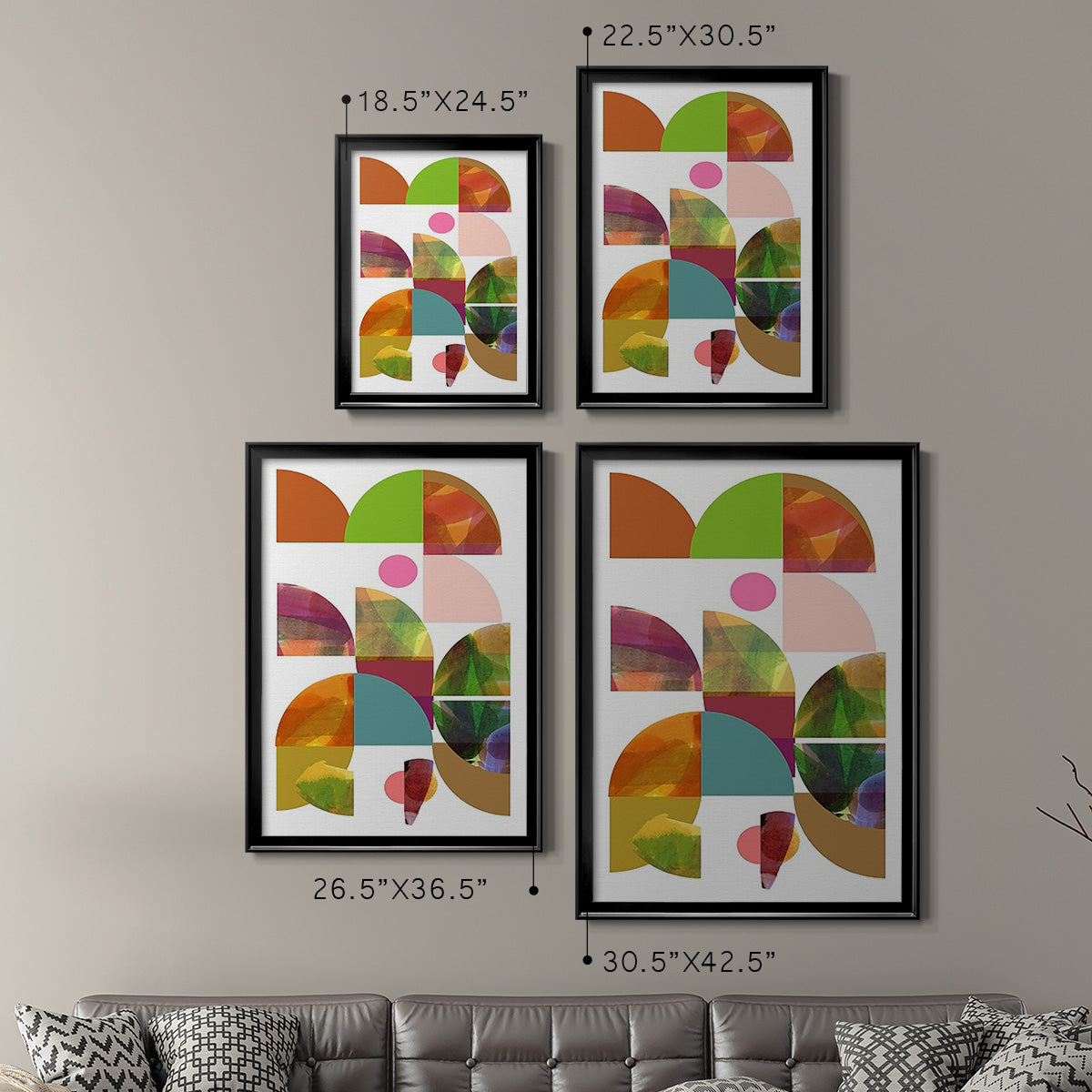 Dorset Shapes II - Modern Framed Canvas Print