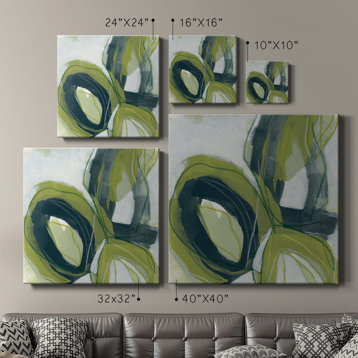 Verdigris Motion I - Canvas Art Print