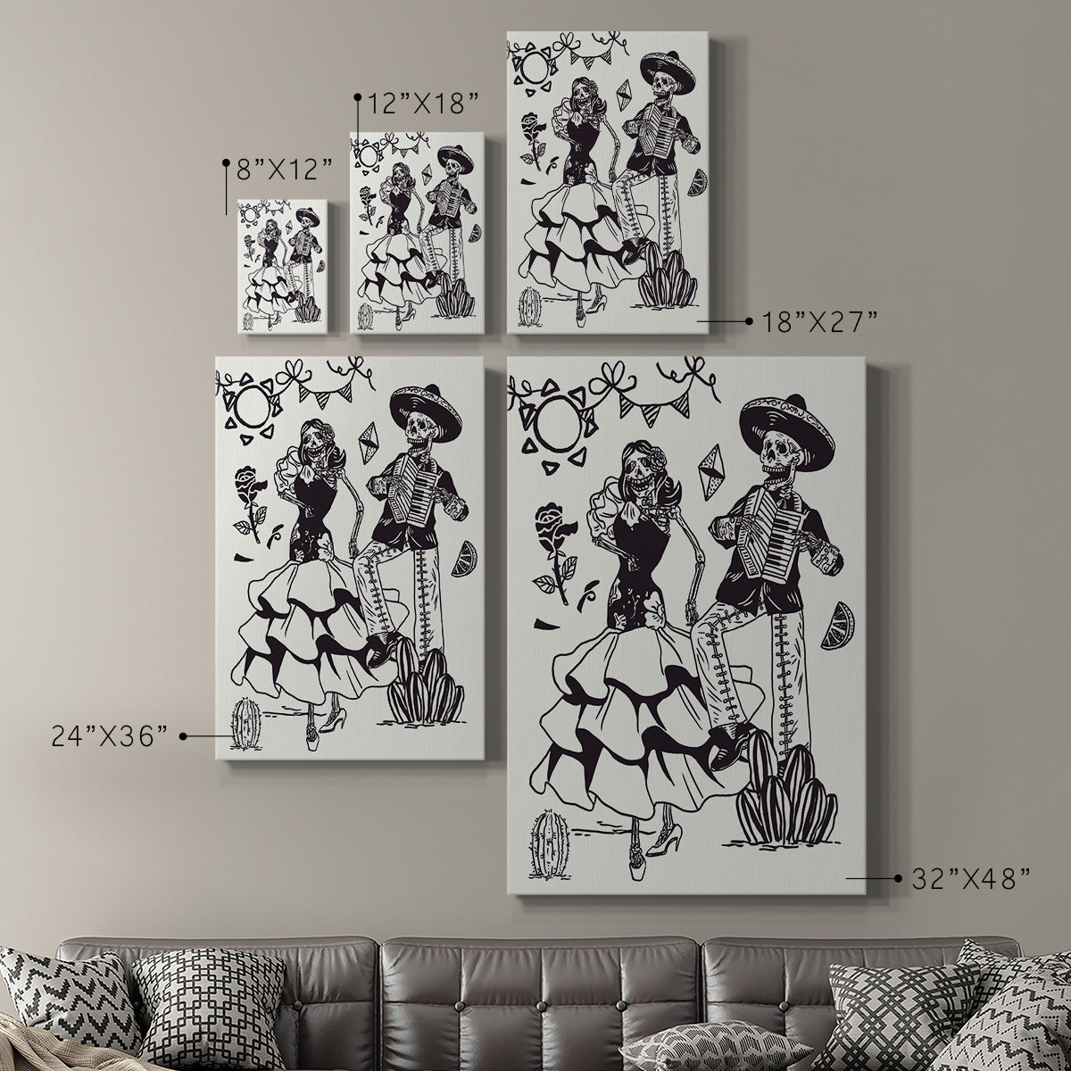 Day of the Dead Parade III - Canvas Art Print