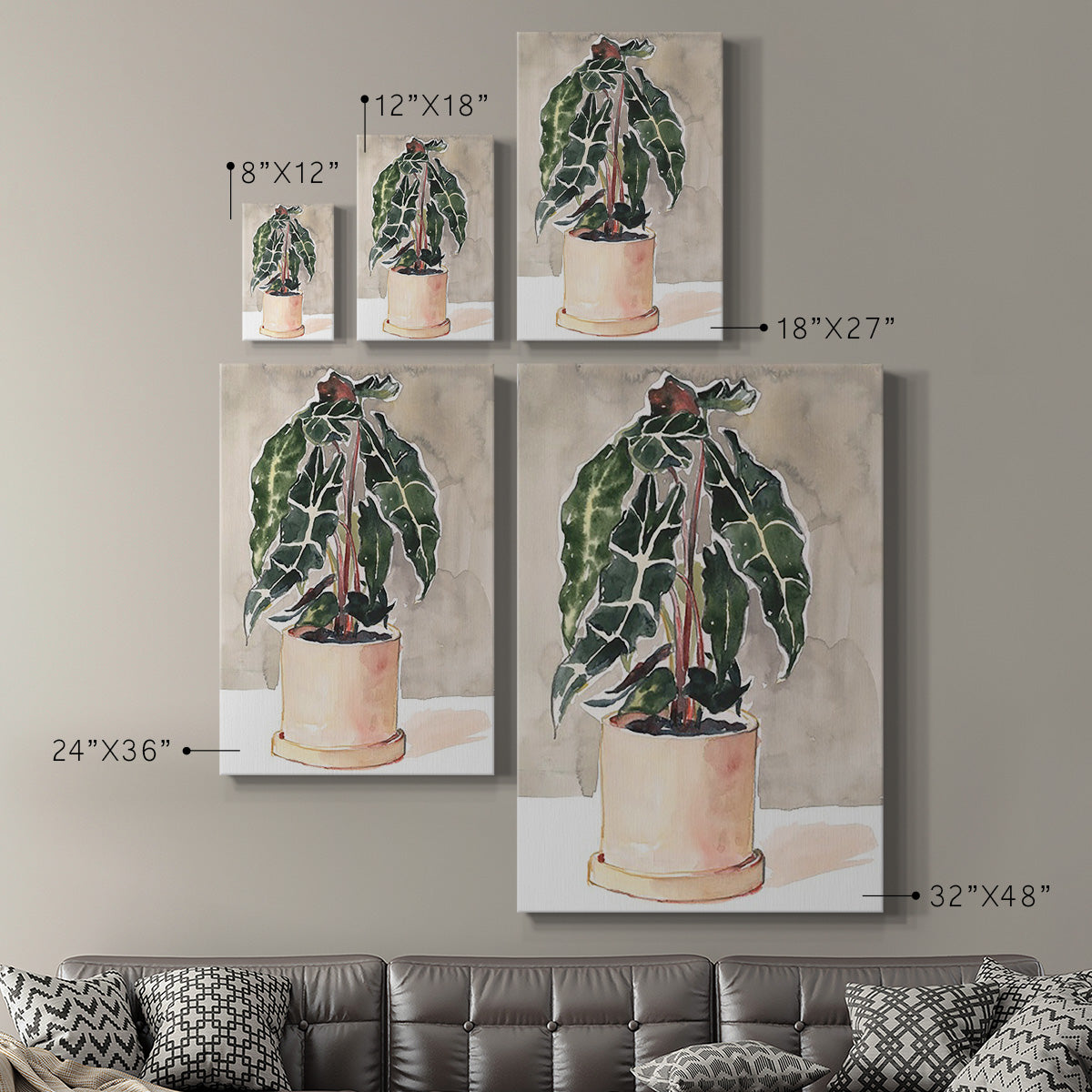 Potted Houseplant I - Canvas Art Print