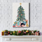 Retro Winter Celebration Collection B Premium Gallery Wrapped Canvas - Ready to Hang