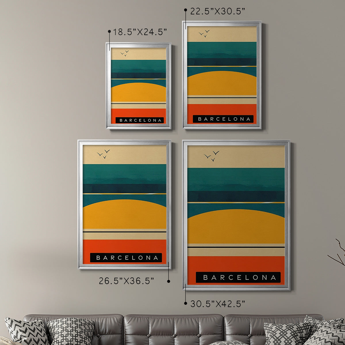 Summer Abroad II - Modern Framed Canvas Print