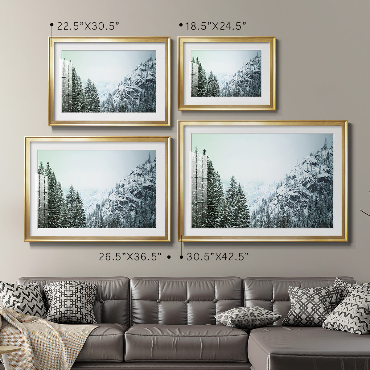 Snowfall in Cascadia II V1 - Modern Framed Art Print