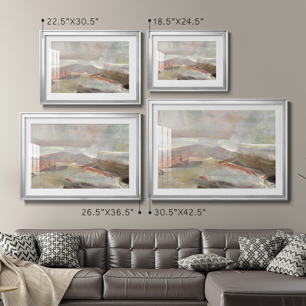 Distant Canyon - Modern Framed Art Print