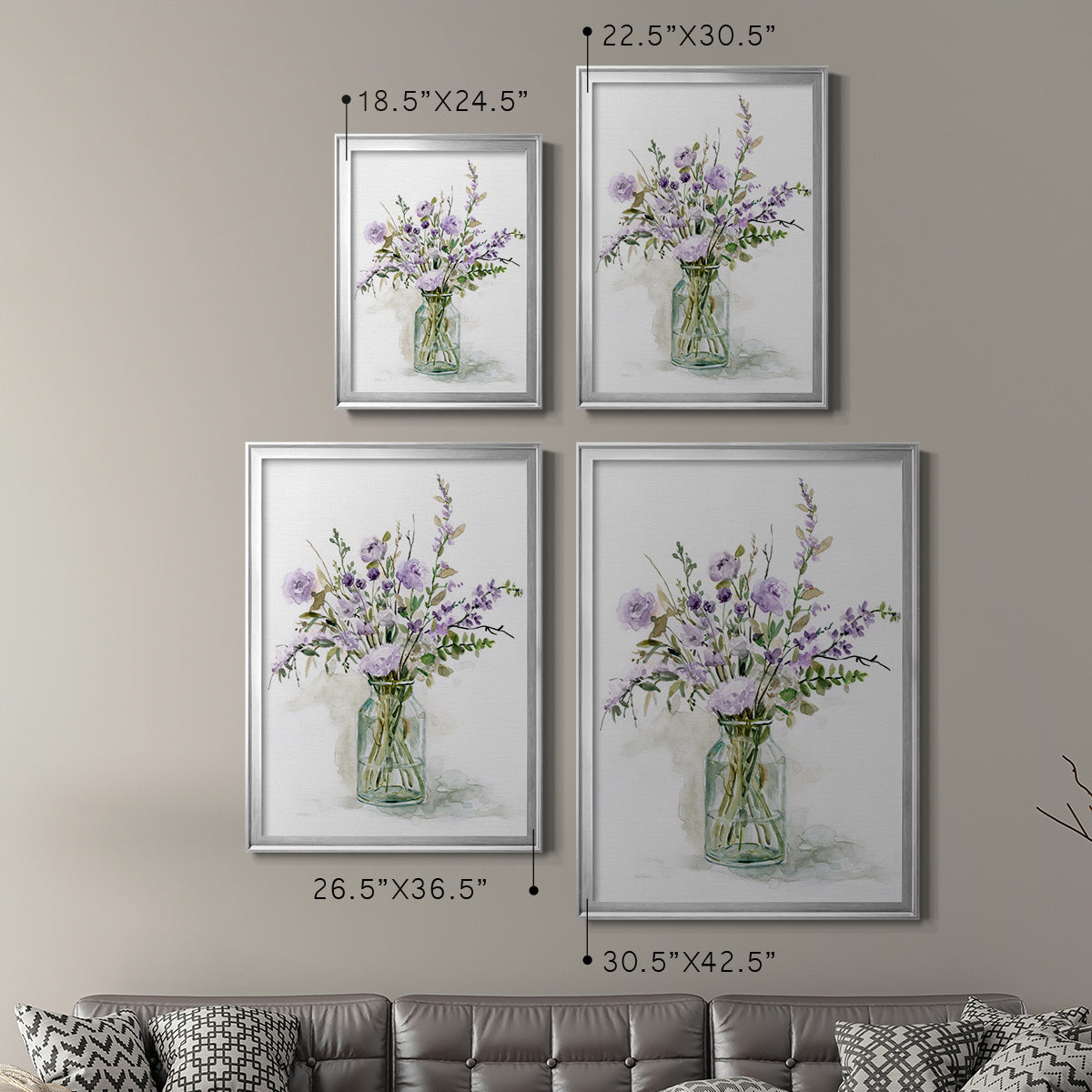Purple Passion I - Modern Framed Canvas Print