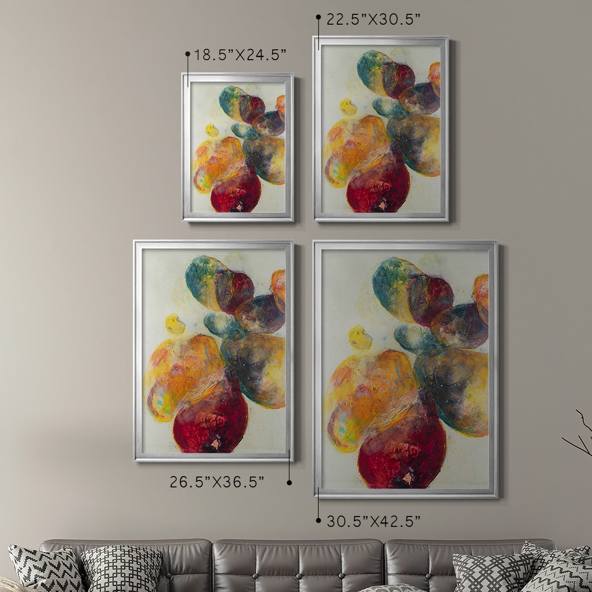 Earthy Fragments II - Modern Framed Canvas Print