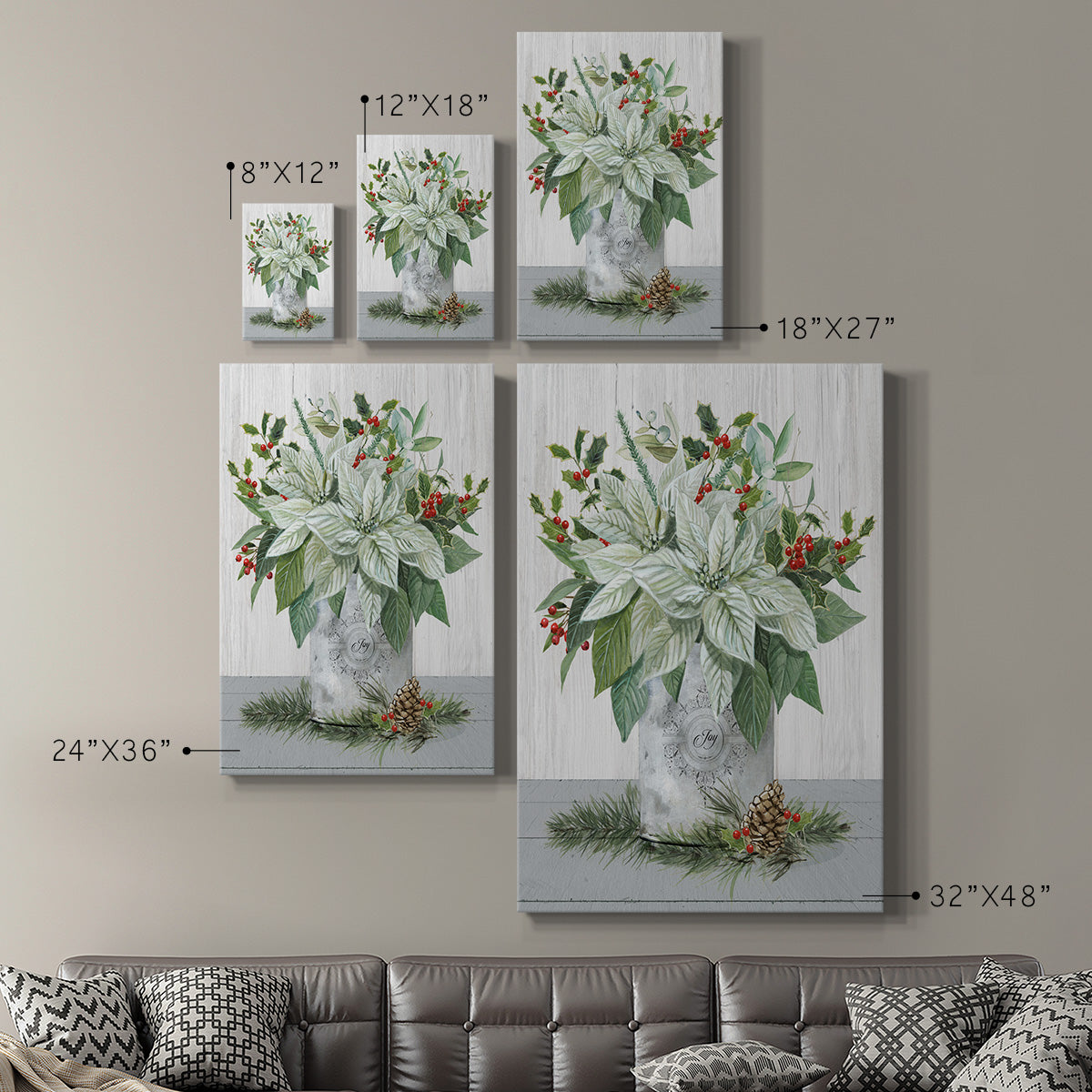 Farmhouse Christmas Joy Premium Gallery Wrapped Canvas - Ready to Hang