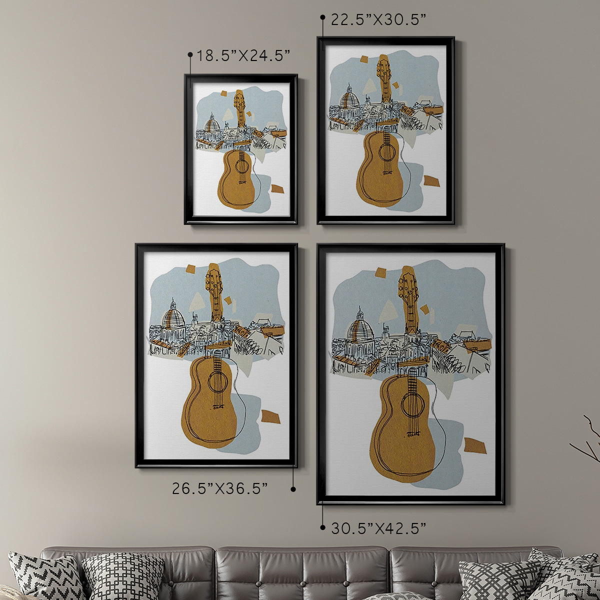 Rehearsal III - Modern Framed Canvas Print
