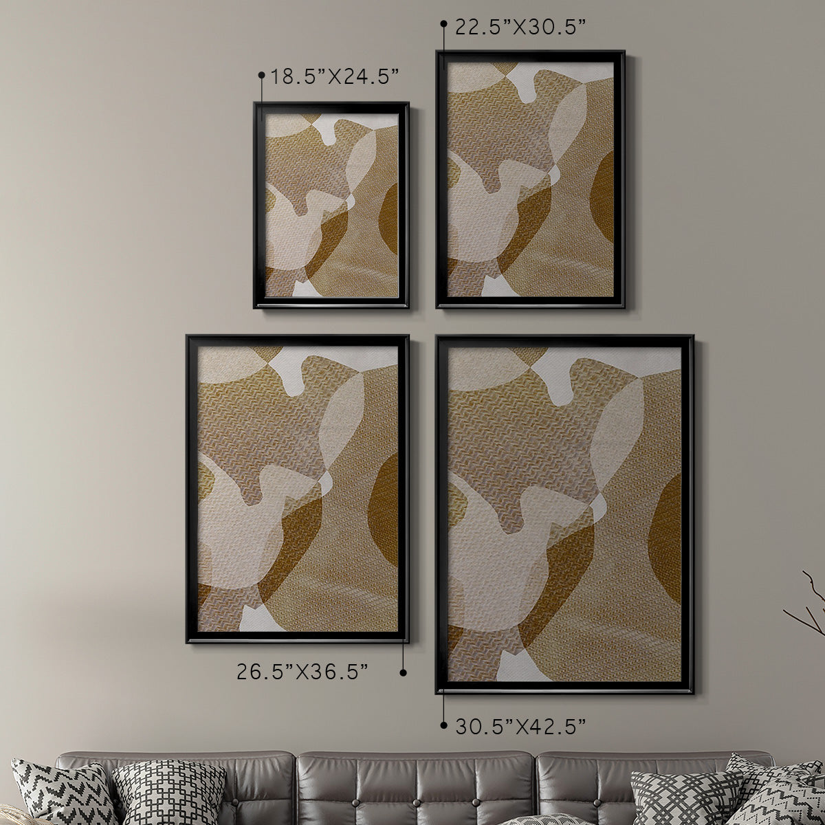 Texture Desert II - Modern Framed Canvas Print