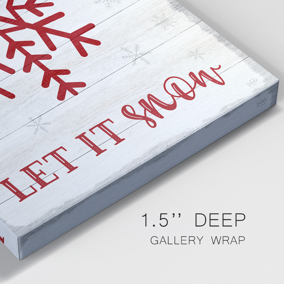 Let It Snow Snowflake - Gallery Wrapped Canvas