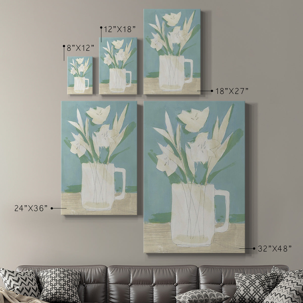 Muted Spring Arrangement III - Canvas Art Print