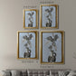 Graphic Flowers in Vase I - Modern Framed Canvas Print