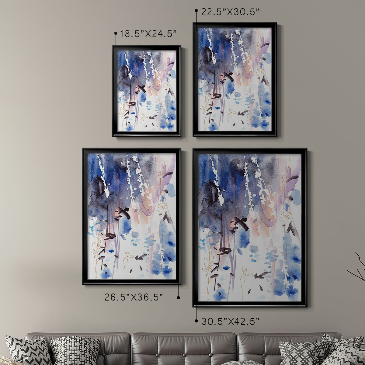 Late Night Breeze IV - Modern Framed Canvas Print