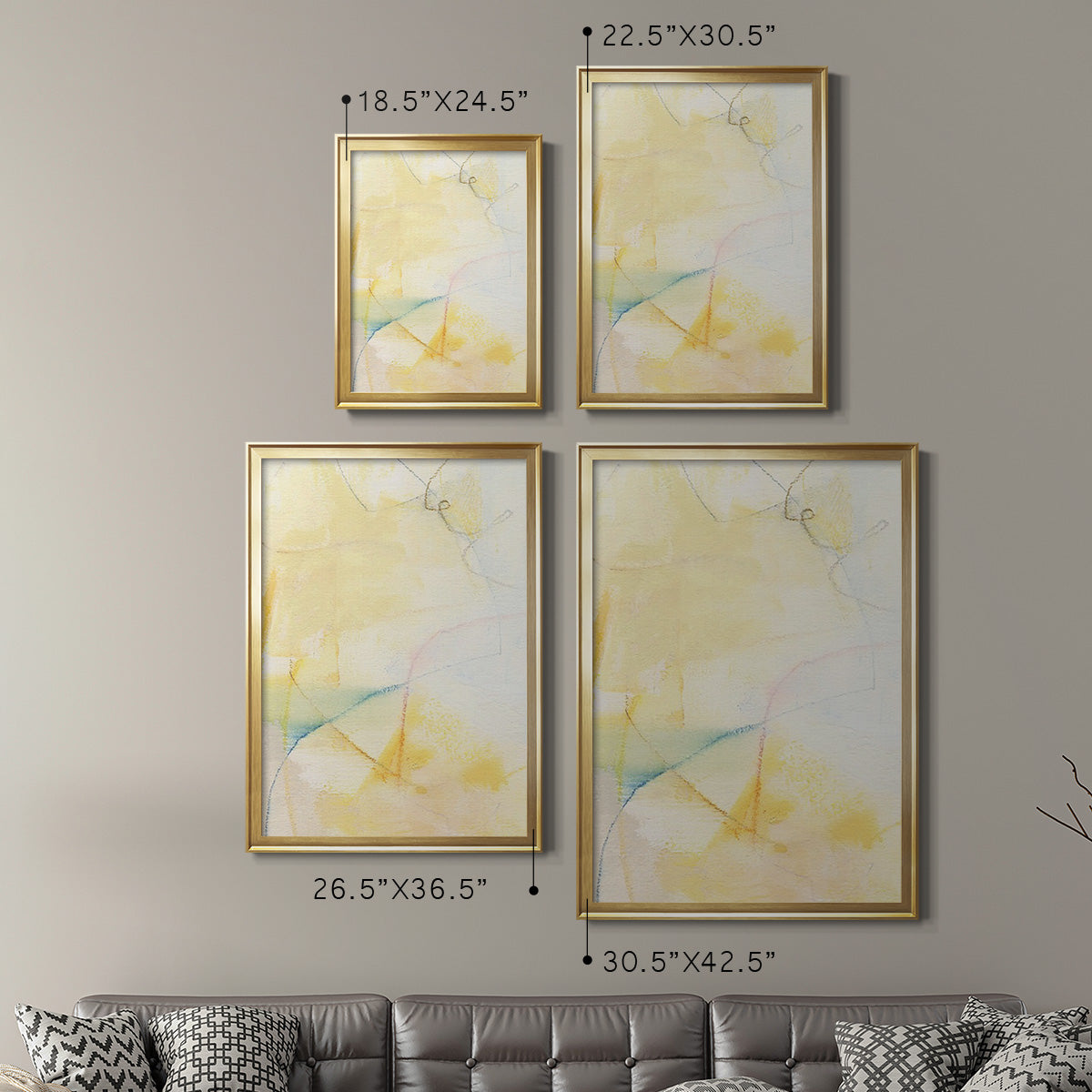 Barxan IV - Modern Framed Canvas Print