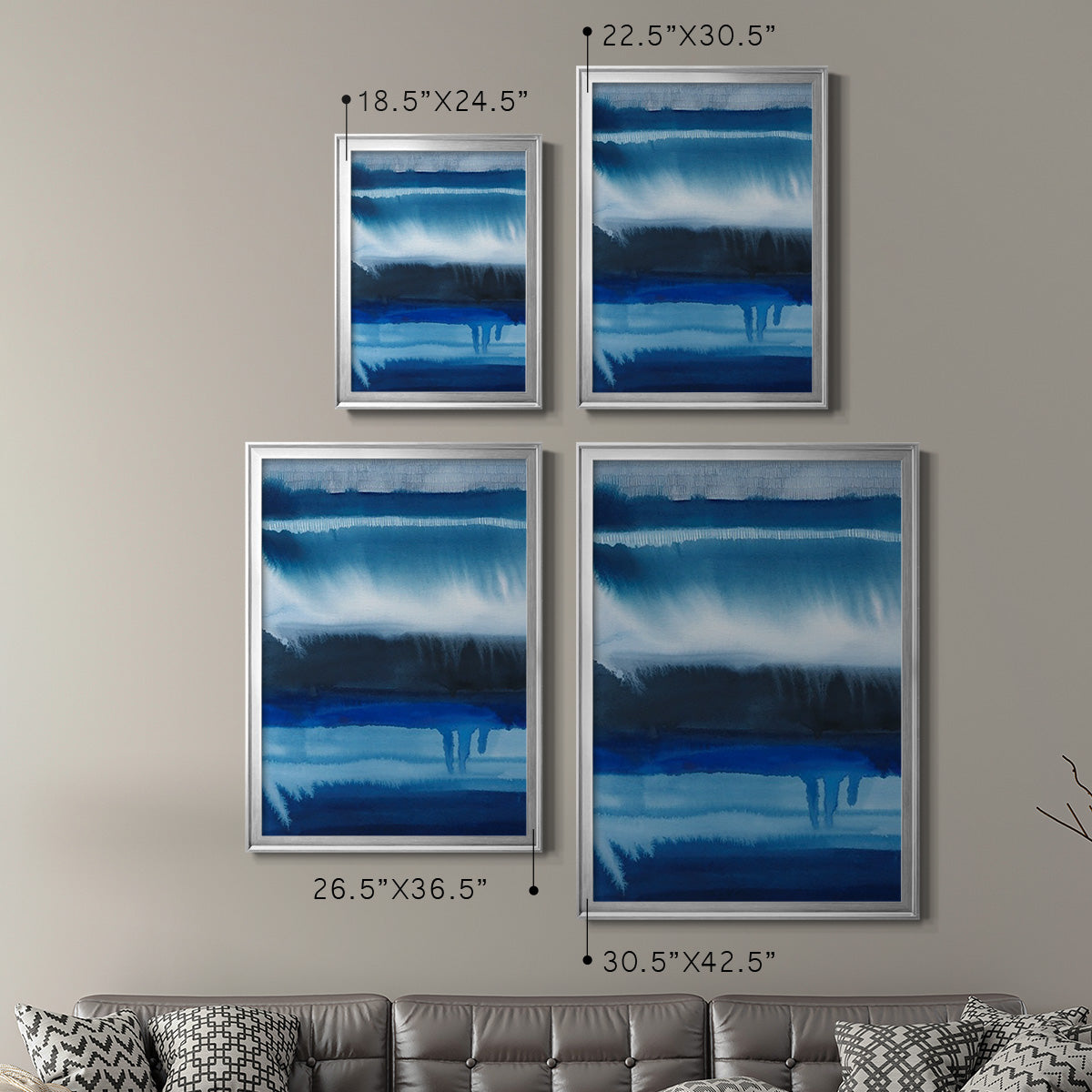 Deep Blue Shore II - Modern Framed Canvas Print