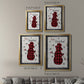 Checkered Snowman II - Modern Framed Canvas Print