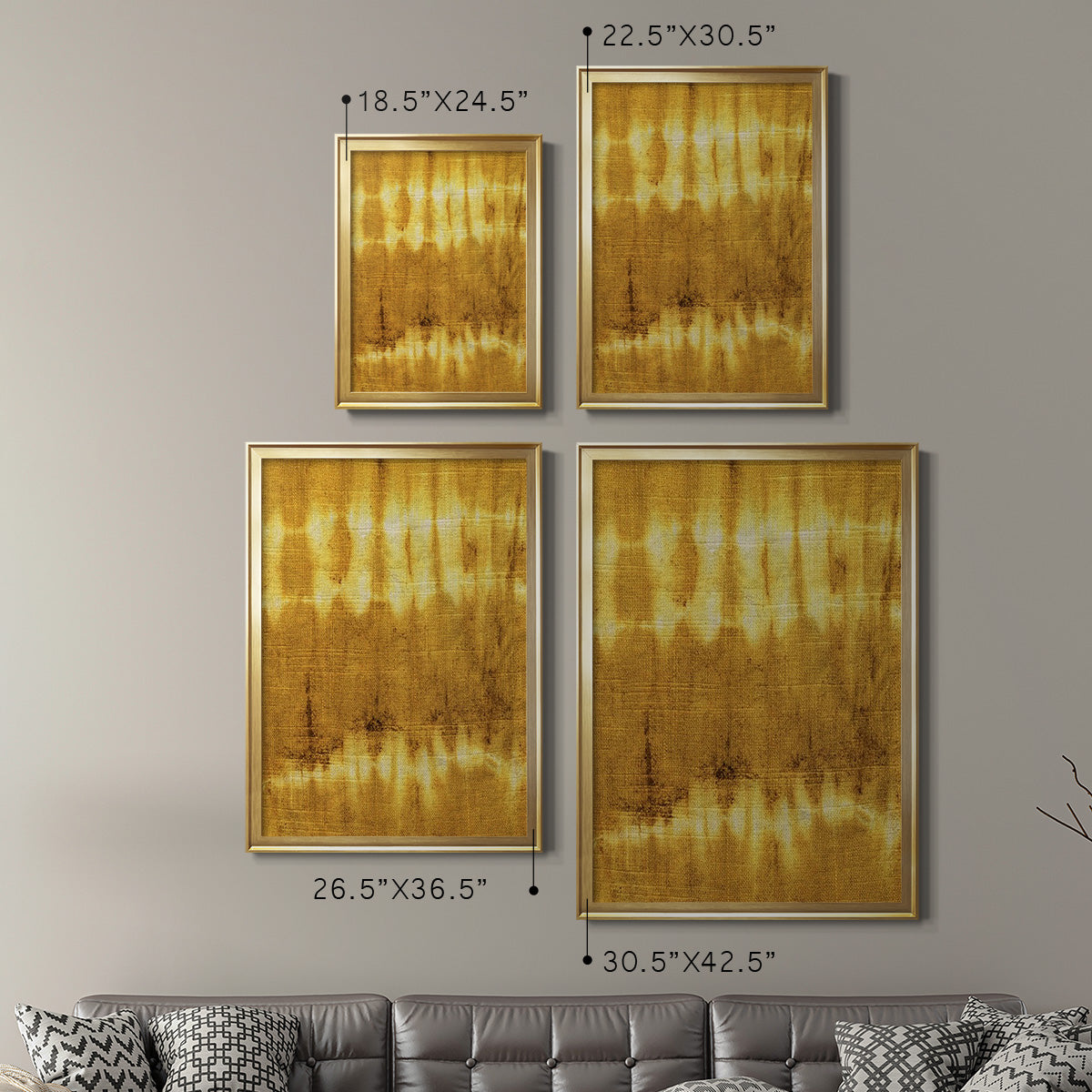 Turmeric Sunrise IV - Modern Framed Canvas Print