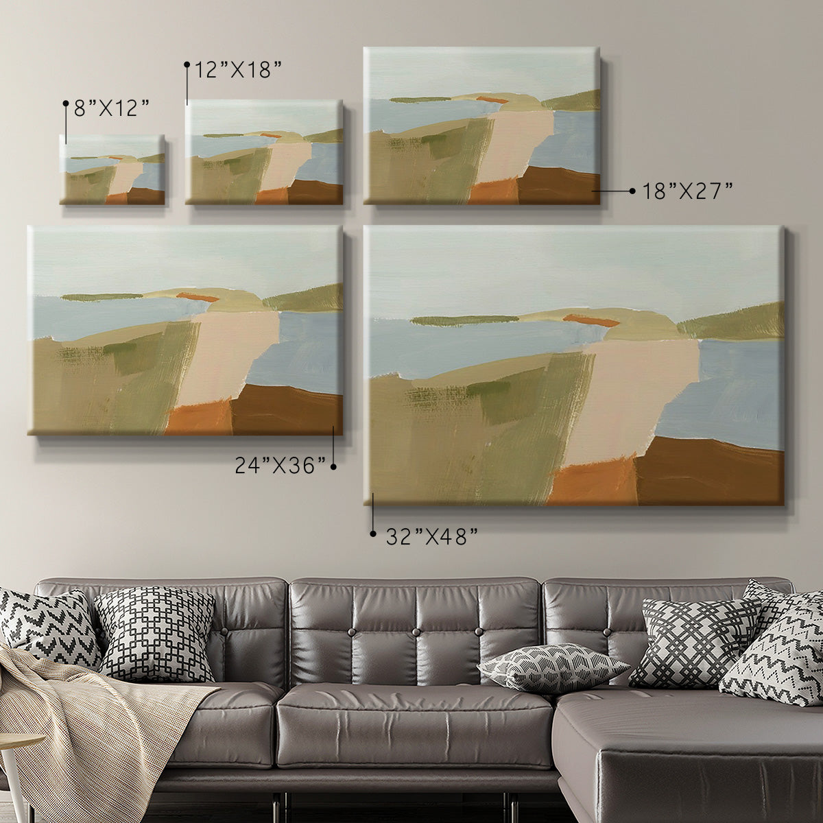 Stacked Landscape II Premium Gallery Wrapped Canvas - Ready to Hang