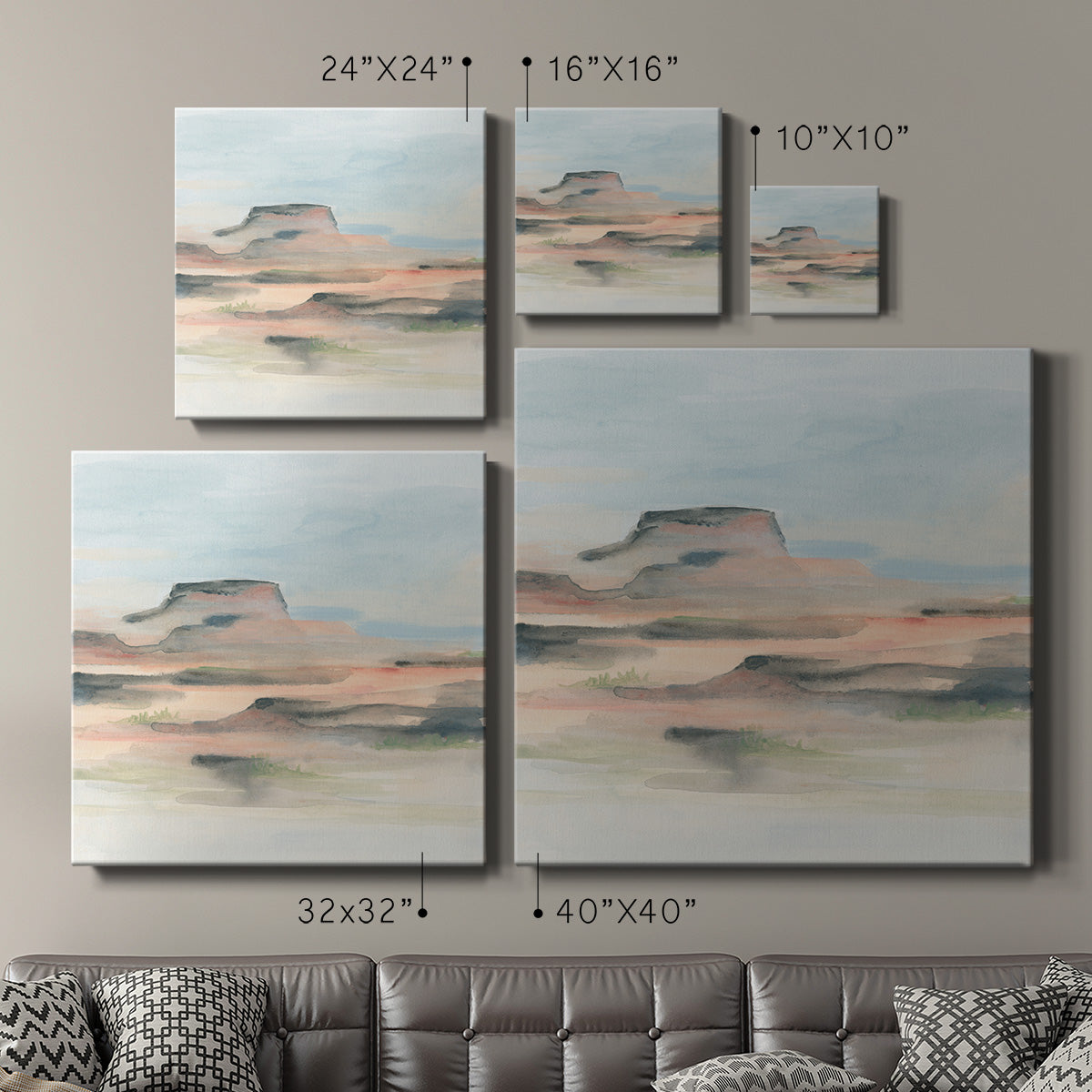 Dusty River Valley II - Canvas Art Print